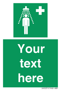 Custom Safety Shower Sign